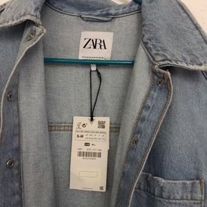 SOLD Zara Long denim shirt jacket Small Medium
